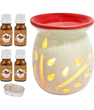 Peepalcomm Ceramic Aroma Oils & Diffusers Set - Pack of 7