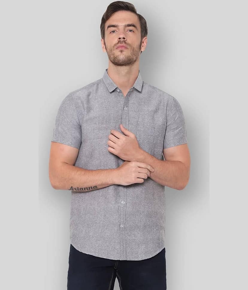 Latest Chikan - Green Cotton Blend Regular Fit Men's Casual Shirt (Pack of 1)