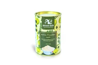 Aruvi Eco Pure Organic Amla Powder (125g) | 100% Natural Indian Gooseberry for Hair Growth, Skin & Hair Repair, Drinking, and Eating | Farm-Fresh, Additive-Free