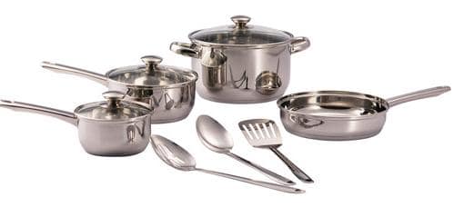 SS 10PC COOKWARE SET