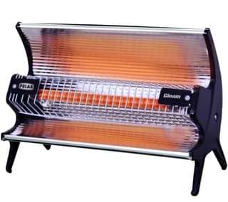 POLAR Gleam Ceramic Room Heater 1000 Watt | Stainless steel Heat Reflector | Nickle Chrome Grill | 2-Yr Warranty