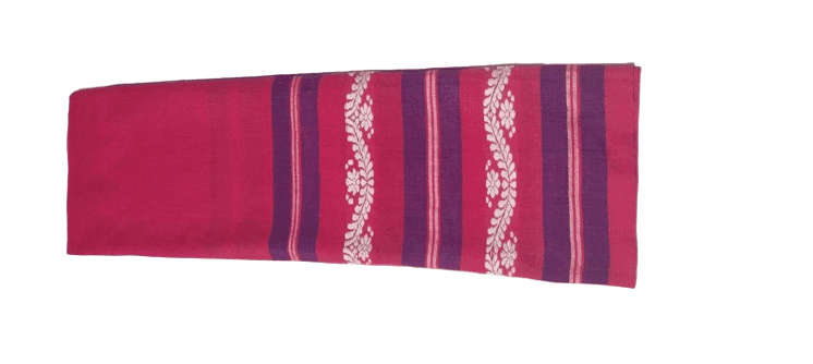 Assamese Traditional Riha - Pink view 2