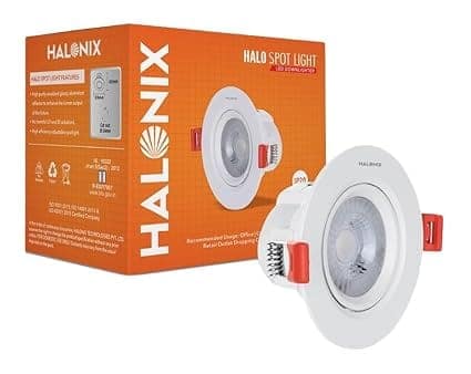 9W 2700K Yellow Adjustable Halo led Spot Light | Compact Design with 120° Beam Angle | Recessed Down Light for False Ceiling | Cutout - 3.3 inch | Pack of 1 view 3