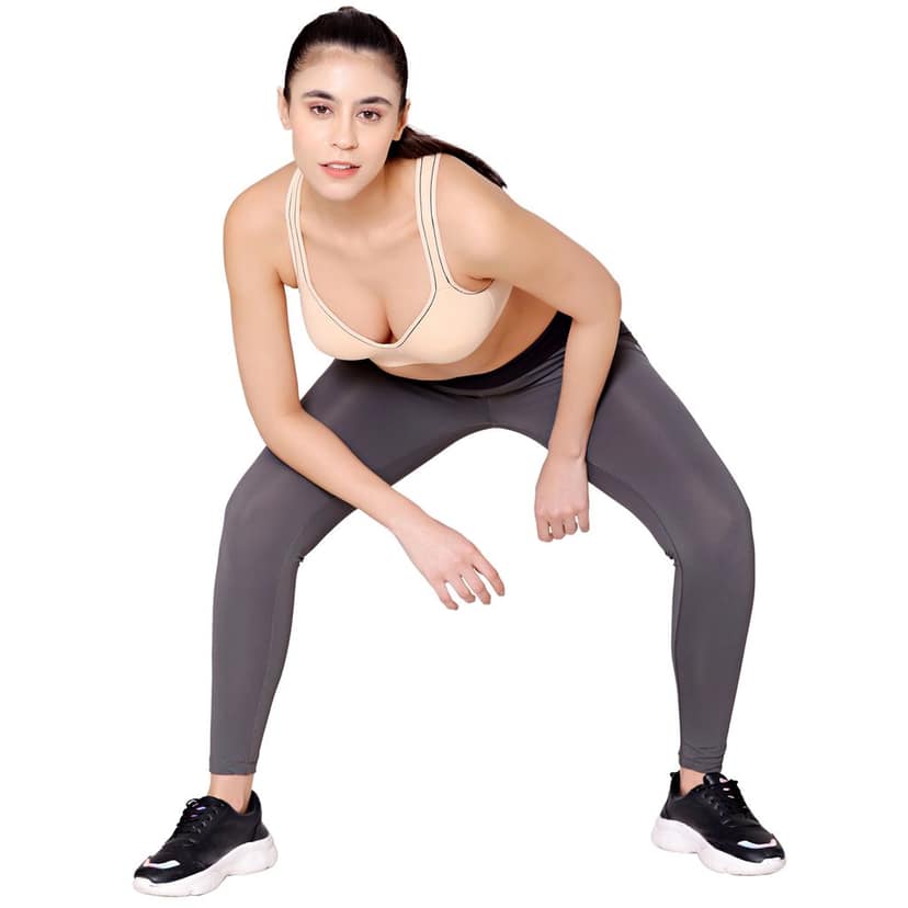 Bodycare cotton spandex wirefree adjustable straps seamless padded sports bra-1615B view 5