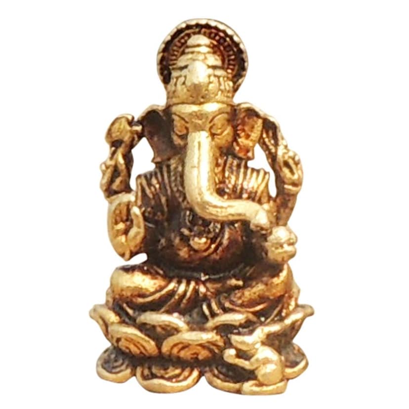 Brass Showpiece Ganesh Ji God Idol Statue (BSMAS1686 G) view 2