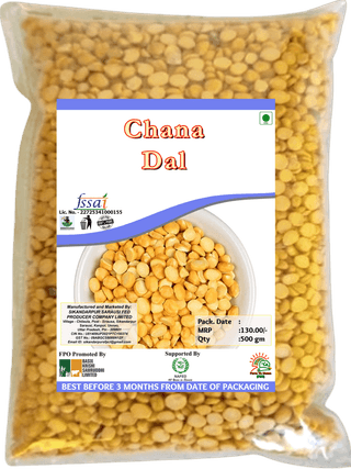 Chana Dal | Split Bengal Gram | 500gm | 100% Pure | FSSAI Certified | Best Before 3 Months
