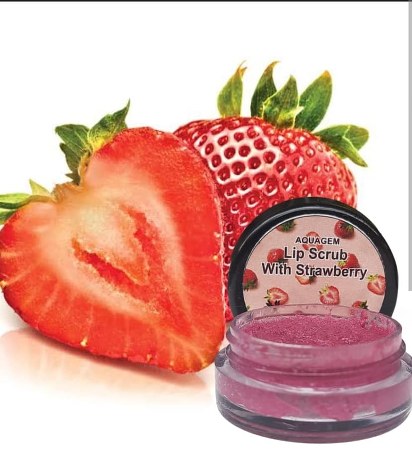 Aquagem skincare "All Natural Strawberry Lip Scrub" view 3