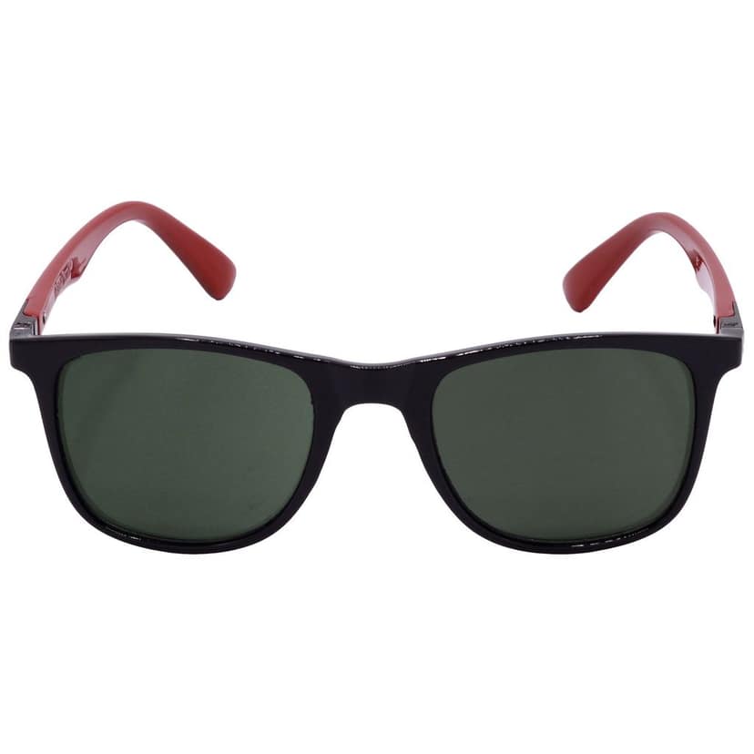 Hrinkar Green Rectangular Sunglasses Brands Black, Red Frame Goggles for Men & Women - HRS-BT-07-BK-RD-GRN view 2