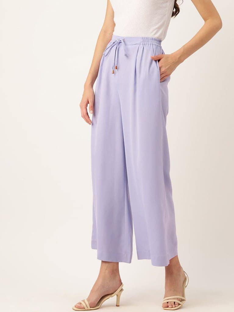 Rue Collection Relaxed Loose Fit High-Rise Pleated Culottes view 3