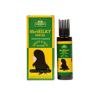 Shrisiddh Shrisilky Hair Oil 105ml | Ayurvedic Hair Growth Oil with Almond, Coconut, Sesame (Cold-Pressed) | Kshirpak Veedhi Processed | Reduces Hair Fall & Strengthens Roots |