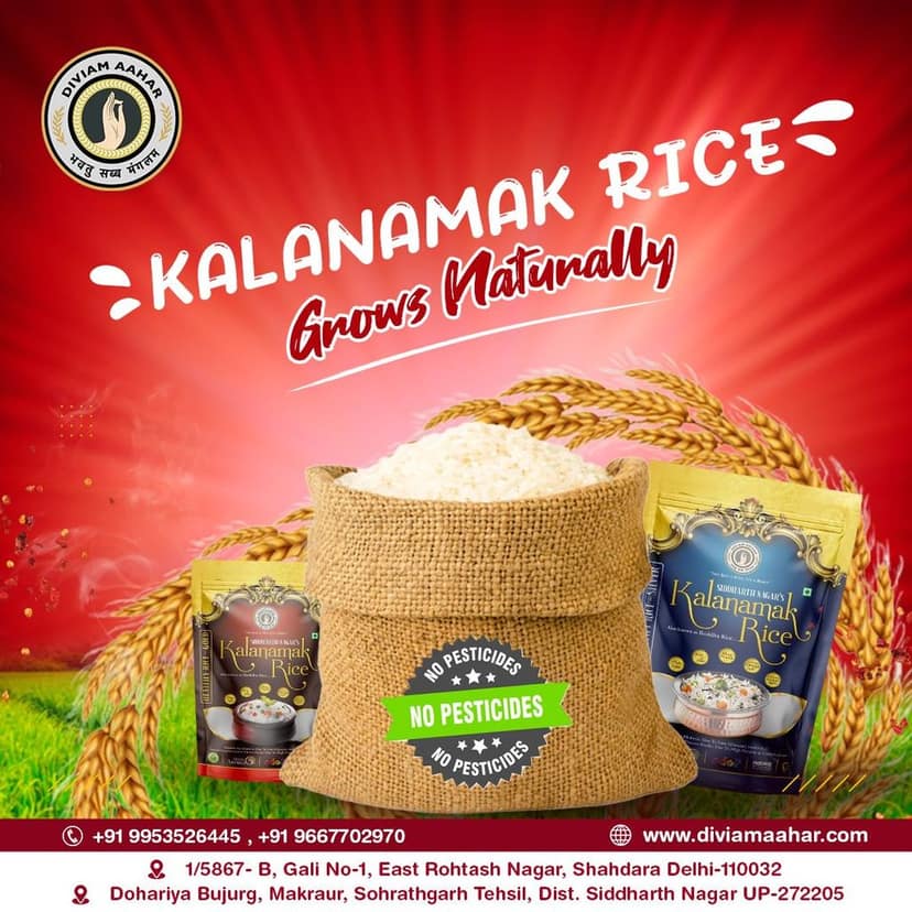 Kalanamak Rice Gold ( High Zinc, More iron, contain Omega 3&6, micronutrients like Anthocnin and Vitamin) Low Glycemic Index view 3