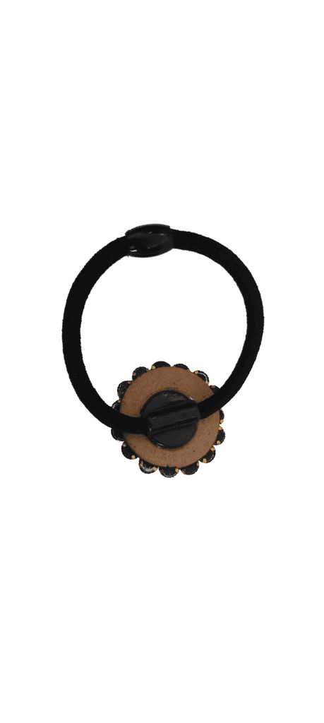 Indian Traditional Pink Stone Studded Designer Hair Rubber Band for Women view 3