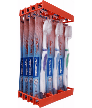 aquawhite sensitive,ultra soft brisles Toothbrush Pack of 12