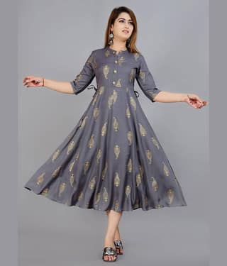 Smien - Yellow Rayon Women's Flared Kurti ( Pack of 1 )