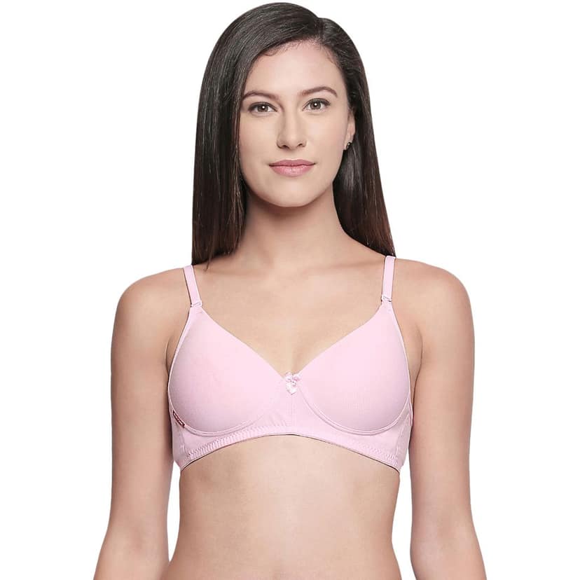 Bodycare Cotton Spandex Padded Non wired Tshirt Bra-Pack of 3 view 2