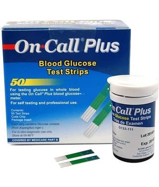 On Call Plus Glucometer Strips 50 T Pack of 3