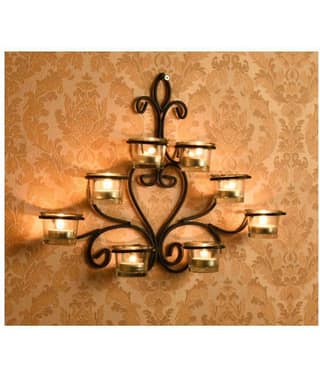 Hosley Black Metal Wall Sconce - Pack of 1