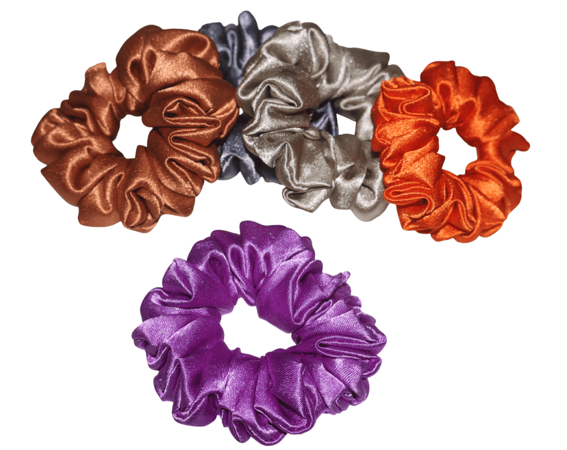 5 Pieces Satin Hair Scrunchies Hair Bands Ponytail Holder for Women Girls view 3