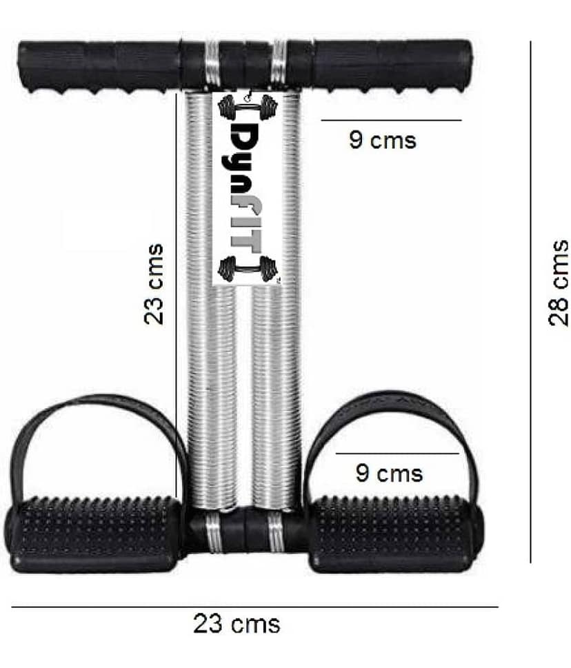 DynFIT set of double spring ab exerciser/tummy trimmer with sweat slimming belt for men and women view 2