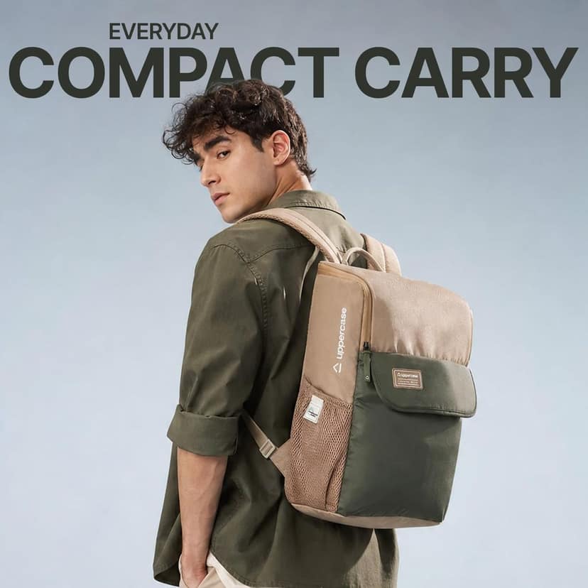 Medium 17L Laptop Backpack 1700EBP1 3x more water resistant sustainable bag for Men, Women, Boys and Girls, 750 Days warranty view 2