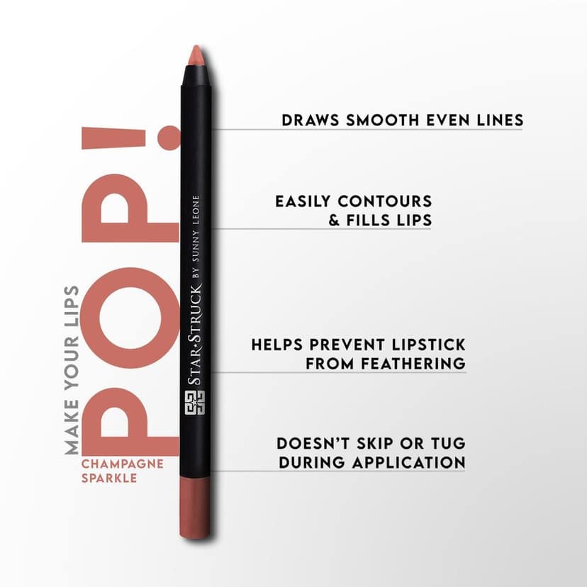 Star Struck by Sunny Leone Long Wear Lip Liner - Champagne Sparkle view 4