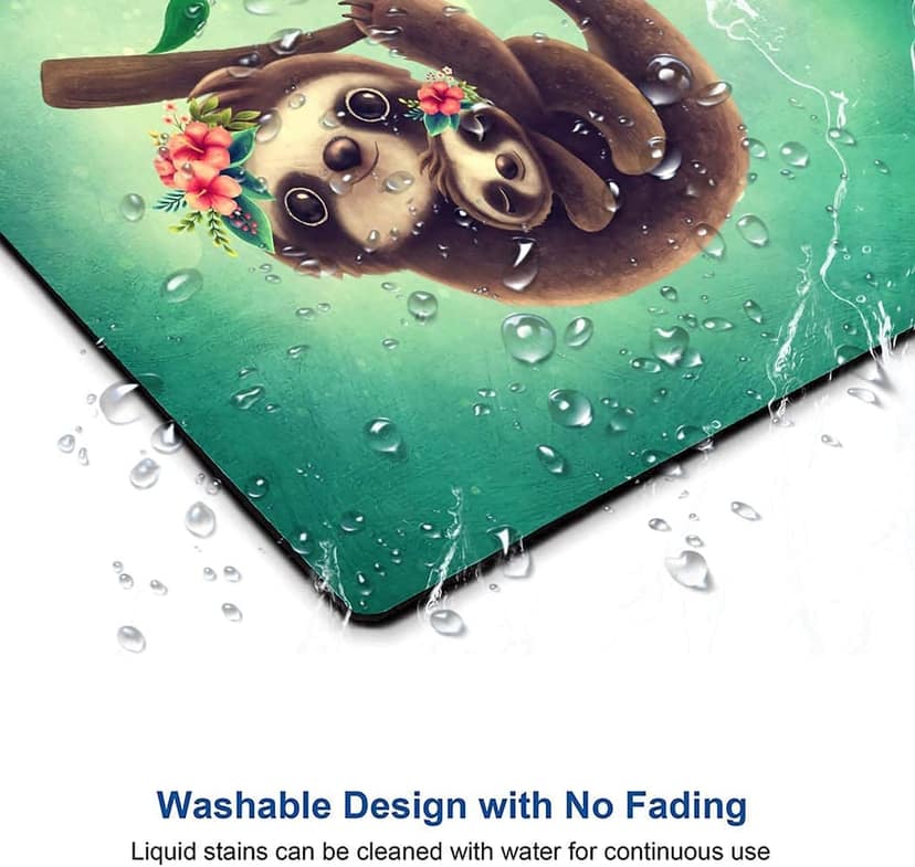 Cute Graphical Gaming Mouse pad, Printed Colorful Art Square Washable, Non Slip Rubber Base for Office Home Laptop Desktop (Cute Sloth Mom) view 6