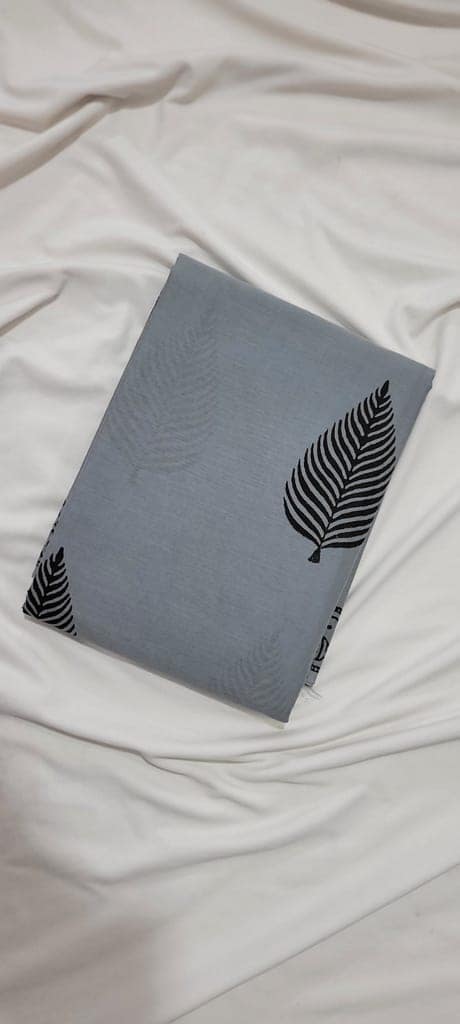 Shadow Leaf Handcrafted Cotton Saree view 2