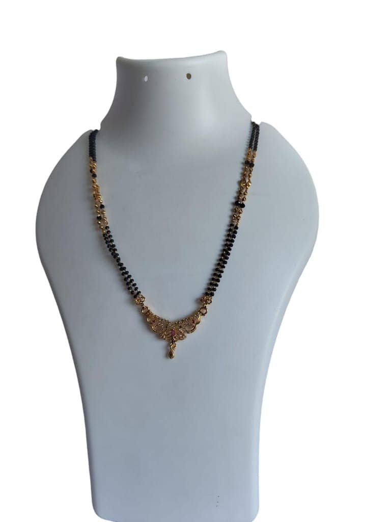 Gold Plated Traditional Indian Marathi Mangalsutra Necklace for Women view 4