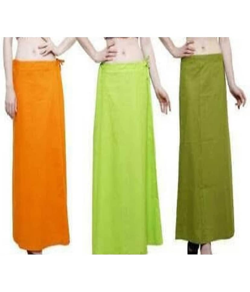 Perfect cloth store Multicoloured Cotton Petticoat - Pack of 3