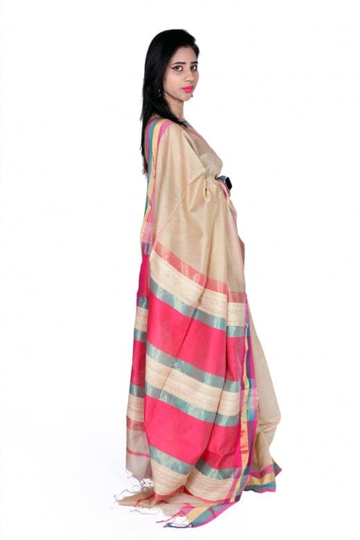 Tribes India Handwoven Maheshwari Saree 1STXSARMP00118-2 view 2