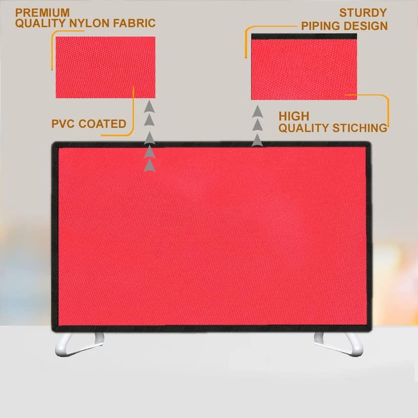 PalaP Super Premium Dust Proof Monitor Cover for DELL All in ONE Desktop 24 inches (RED) view 4