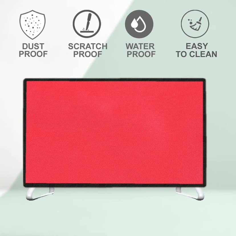 PalaP Super Premium Dust Proof Monitor Cover for DELL All in ONE Desktop 24 inches (RED) view 6