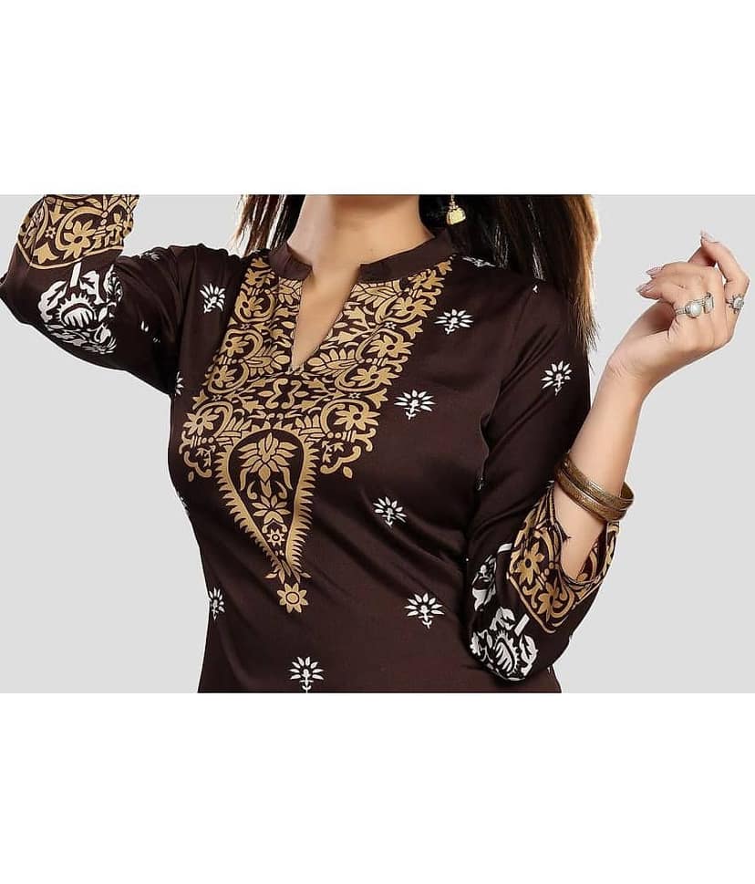 Meher Impex - Red Crepe Women's Tunic ( Pack of 1 ) view 2
