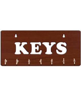 Arpita Crafts Brown Wood Key Holder - Pack of 1