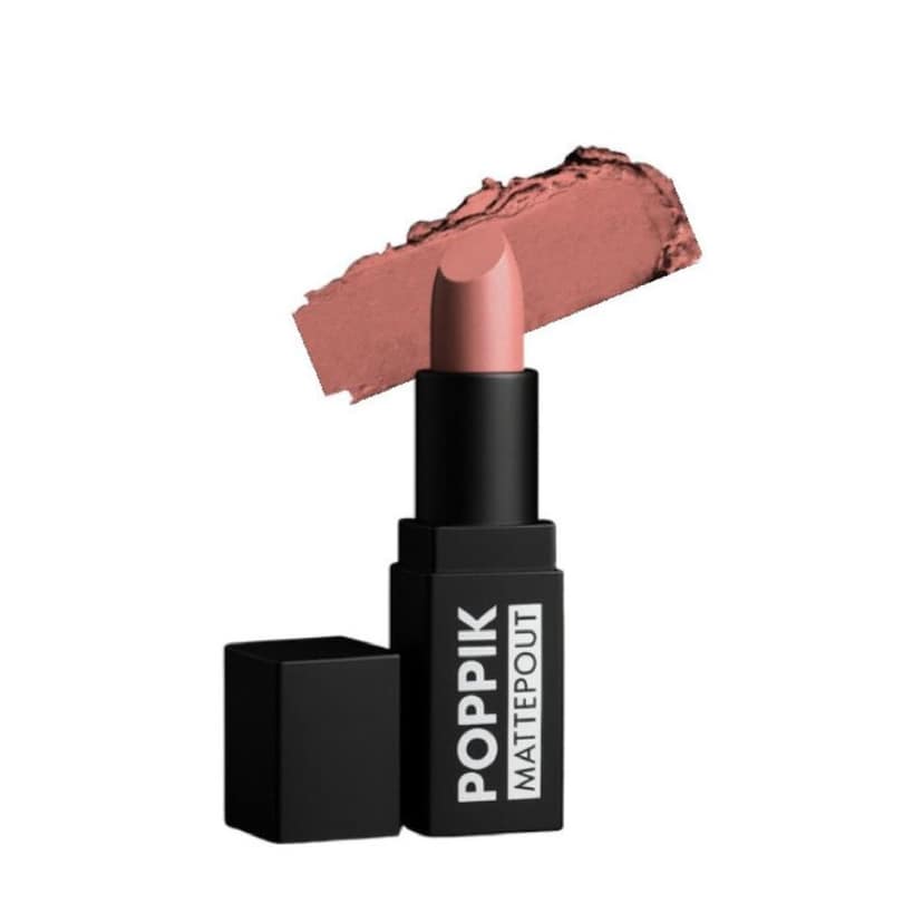 POPPIK Bullet Matte Lipstick for Women | Creamy Matte, Long Lasting Lip Color | High Coverage, Soft & Comfortable Formula | Daily Use Lip Makeup | Ideal for Casual Outings, Wedding, Gift | 3.8gm