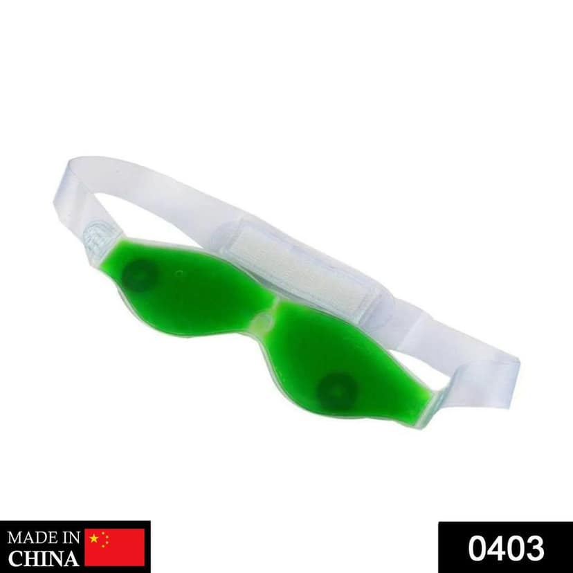 Cold Eye Mask with Stick-on Straps (Green) view 2