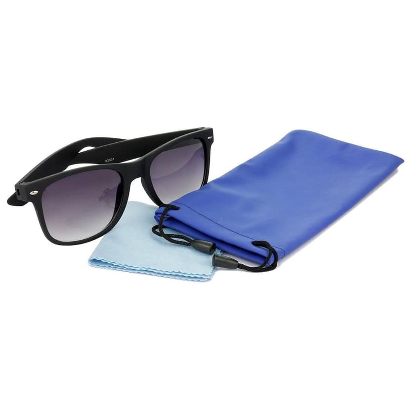 HRINKAR Pilot And Rectangular Stylish Sunglasses For Men And Women (Blue And Grey Lens | Silver And Black Frame - HCMB040) With Free Paper 3D Glass view 8