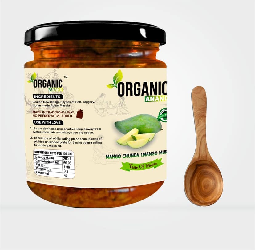 Organic Anand Handmade Mango Murabba 500 Gram Aam ka Murabba Grated Mango Chunda Authentic No preservative (Pack of 1) view 3