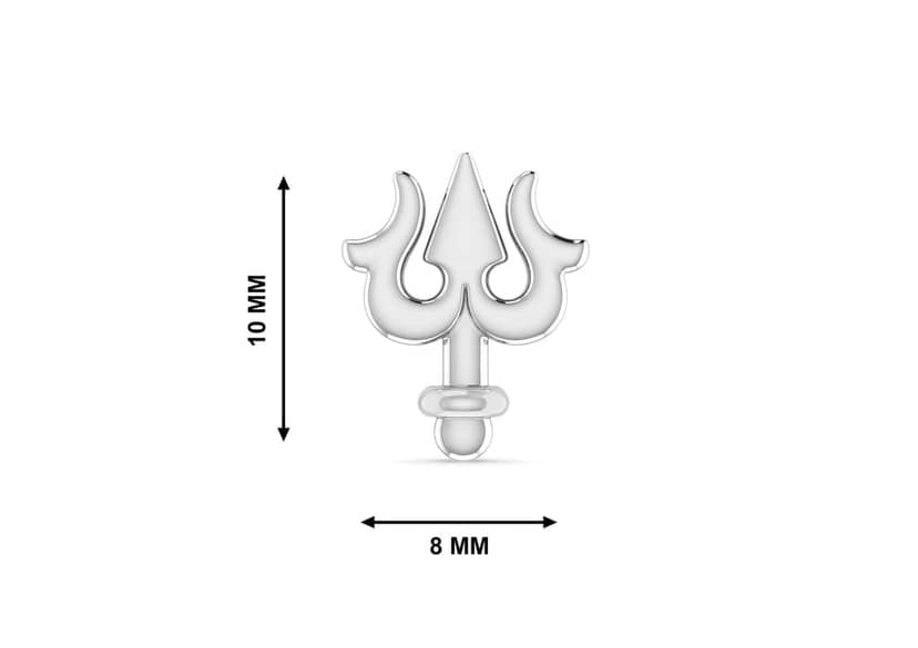 Lord Shiva Trishul Ear Stud For Men (1 Pc Only) view 7