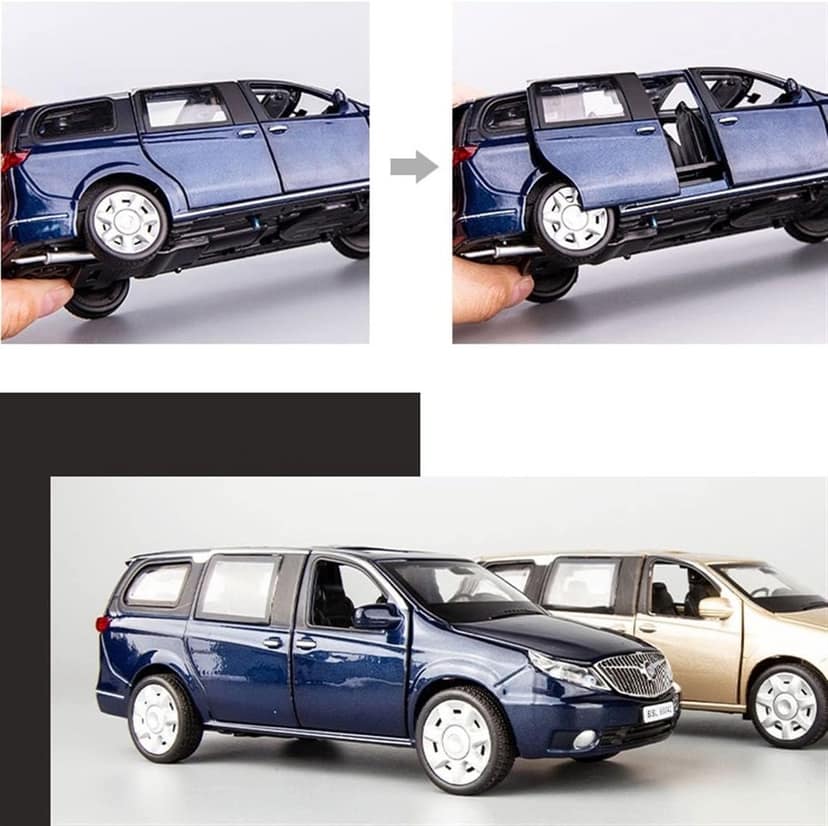 KTRS ENTERPRISE 1:32 Scale For Bick GL8 MPV Toy Car Proswon Diecast Vehicle Model Pull Back Sound & Light Educational Collection Gift For Children Famous Car Model view 2