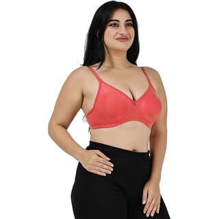 Lovingcare Women's Cotton Non-Padded Non-Wired Full Cup Bra Rose view 2