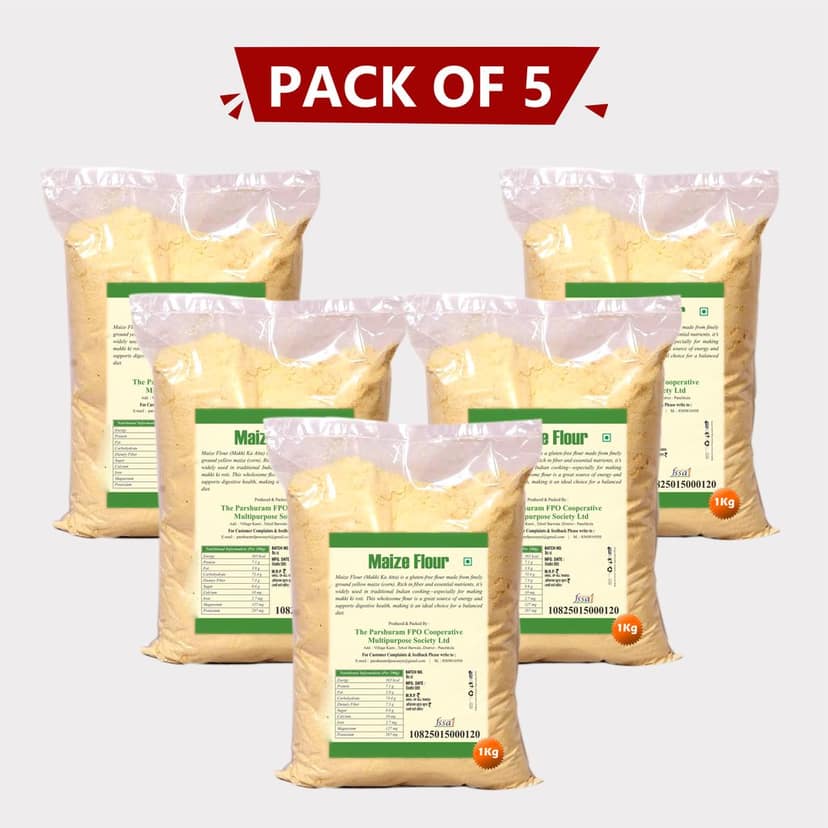 Maize Flour (1 kg), Pack of 5 view 2