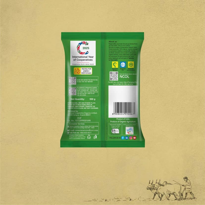 Bharat Organics Brown Sugar - 500g view 2