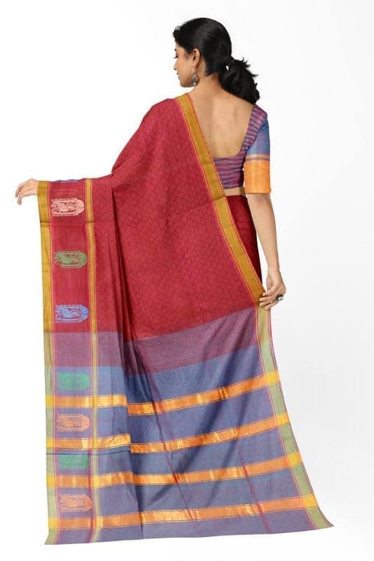 APCO Handloom - Women's Rahajmundry Pure Cotton Grey Handloom Saree (Angara Handloom Saree) 108 view 3