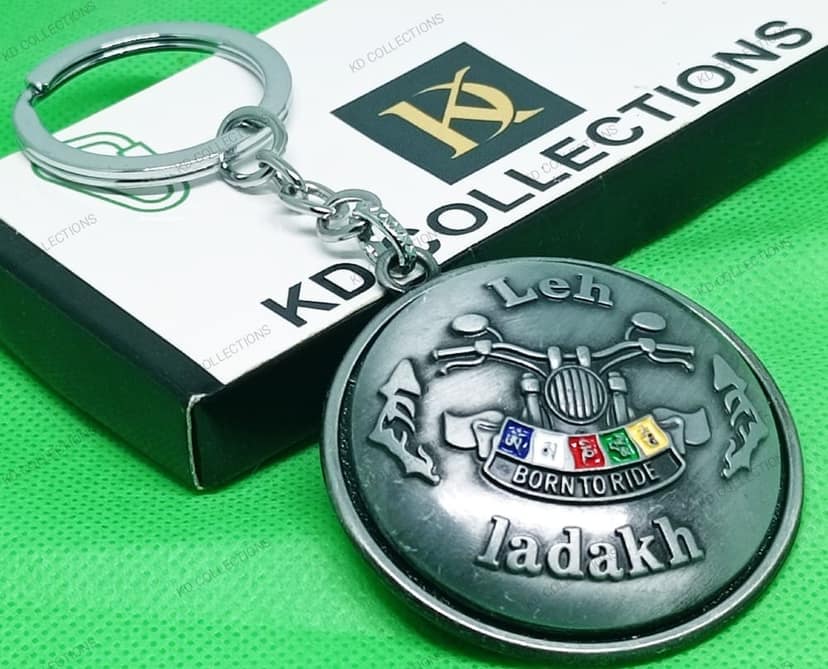 KD COLLECTIONS Leh Ladakh Tibet Rotating Revolving Keychain - Grey Color - Pack of 1 Keychain view 2