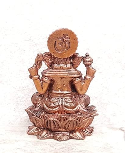 Searchers Paradise - Copper Idols Ganesh,2.2 inches, Copper Handmade 145 Grams, Patina Antique Finish, Pack of 1 Piece view 2