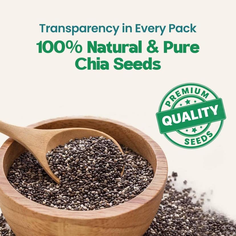 Qawvler Raw 4 in 1 Mix Seeds 200gm | Chia, Flax, Sunflower & Pumpkin Seeds | High Fiber & Antioxidants | Healthy Snacks | for Eating view 4