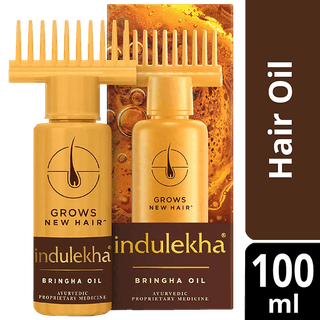 Indulekha Bringha Oil Reduces Hair Fall And Grows New Hair 100% Ayurvedic Oil, 100 Ml