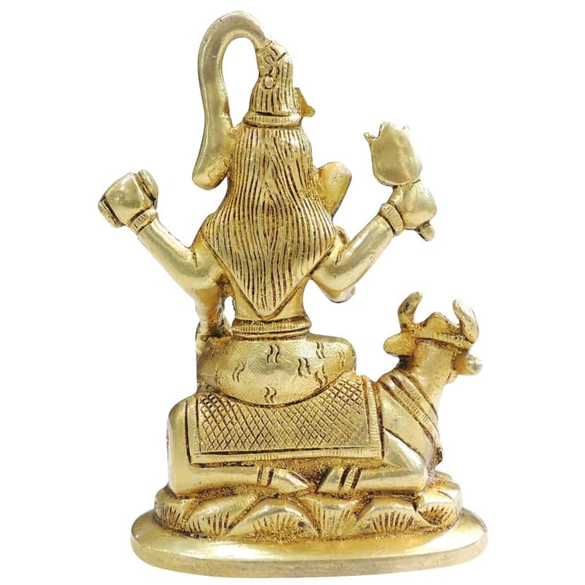 Brass Shiv Ji Idol Statue for Home Temple & Pooja, Height : 5.7 Inch (BSMAS1670 E) view 3