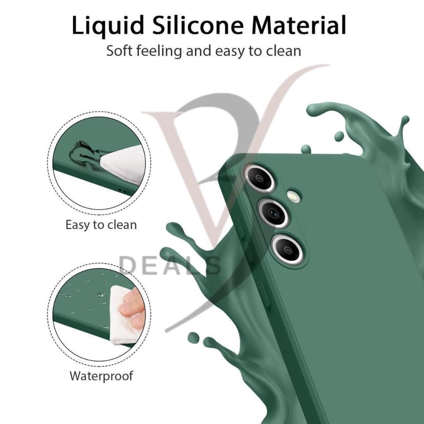 V3Deals Compatible for Samsung S24 Silicone Case with Camera and Screen Protection, Soft Touch, Raised Edge Design, Waterproof, Precise Cutouts view 3